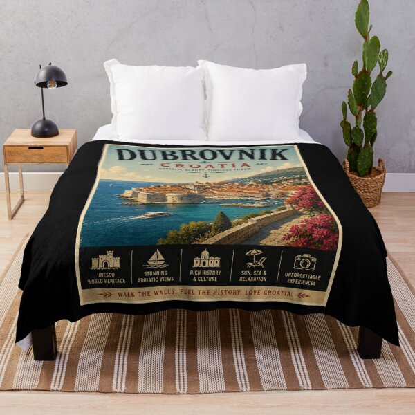 Item preview, Vintage Dubrovnik - Croatia Poster designed and sold by GoodOldVintage.
