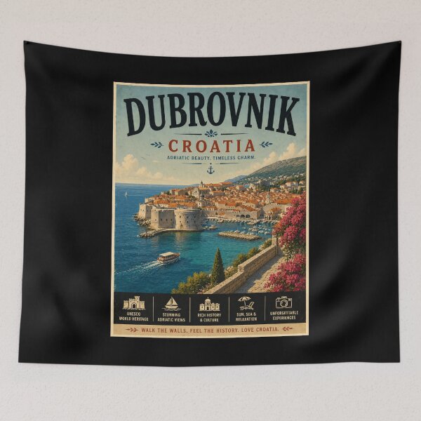 Item preview, Vintage Dubrovnik - Croatia Poster designed and sold by GoodOldVintage.