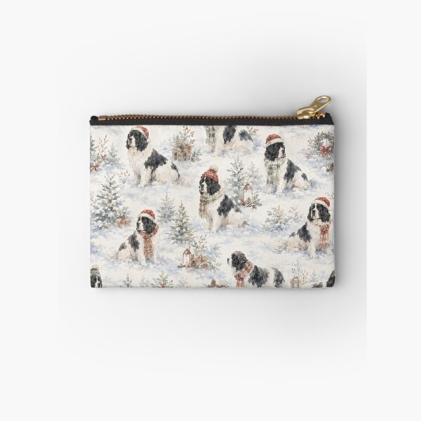 Item preview, Landseer Newfoundland dog Winter Christmas designed and sold by Anne Londez Studio.
