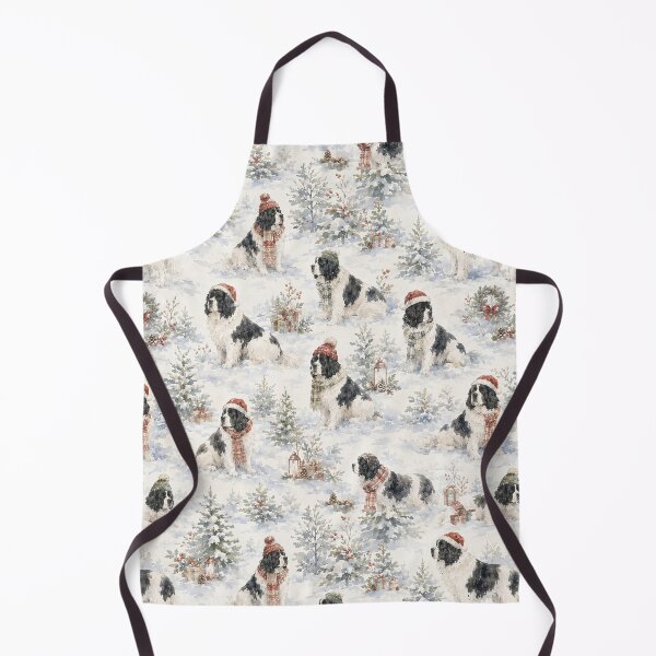 Item preview, Landseer Newfoundland dog Winter Christmas designed and sold by Anne Londez Studio.