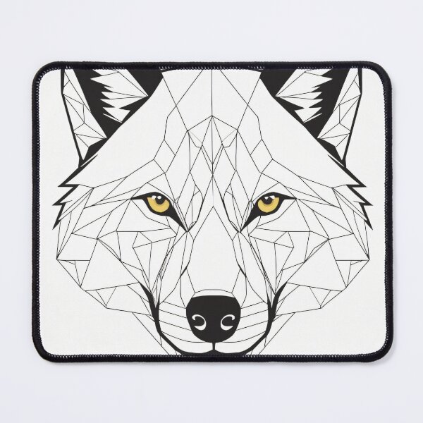 Item preview, Geometric Wolf Line Art Sacred designed and sold by CrippiCrippi.