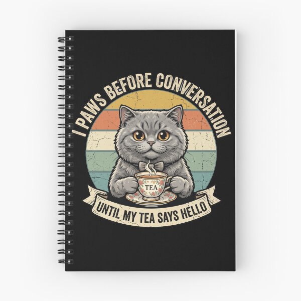 Item preview, I Paws Before Conversation - Funny British Shorthair Cat Tea Lover designed and sold by TeeStyle.mr.