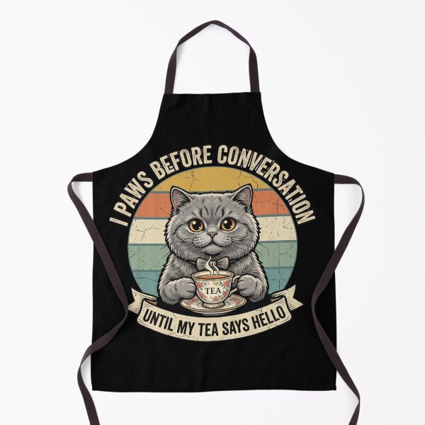 Item preview, I Paws Before Conversation - Funny British Shorthair Cat Tea Lover designed and sold by TeeStyle.mr.