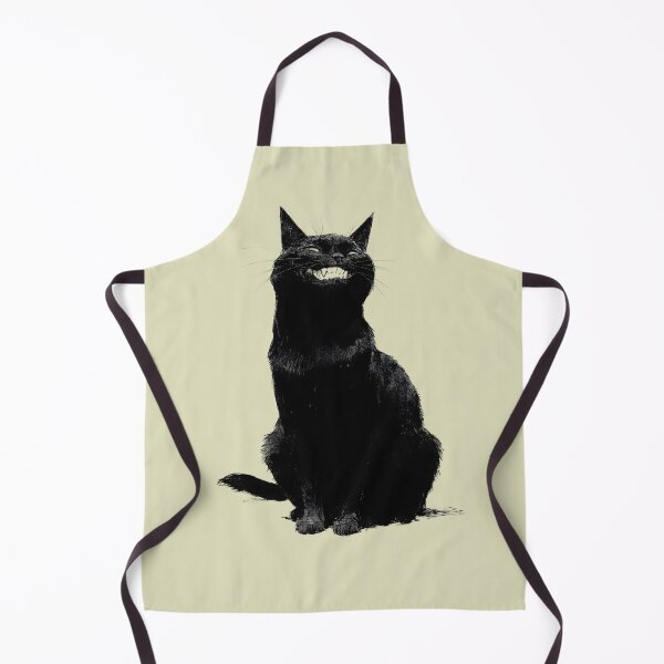 Item preview, Grinning Black Cat Cheshire Smile Ink Sketch Illustration designed and sold by GrinGalore.
