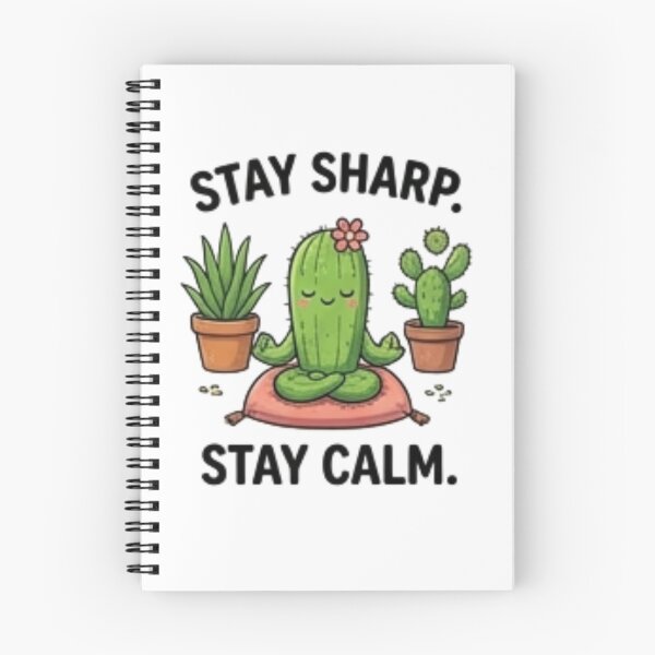 Item preview, Stay Sharp, Stay Calm – Funny Succulent Design designed and sold by Tipsy24.