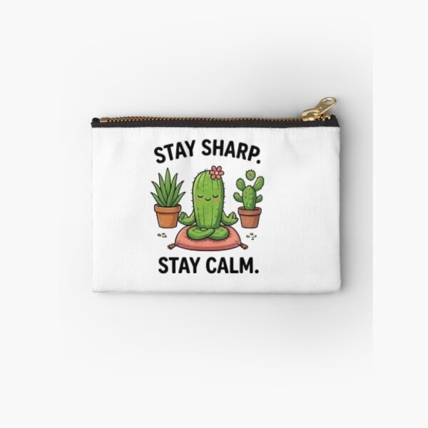 Item preview, Stay Sharp, Stay Calm – Funny Succulent Design designed and sold by Tipsy24.