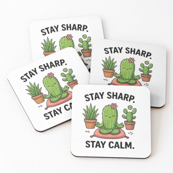 Item preview, Stay Sharp, Stay Calm – Funny Succulent Design designed and sold by Tipsy24.