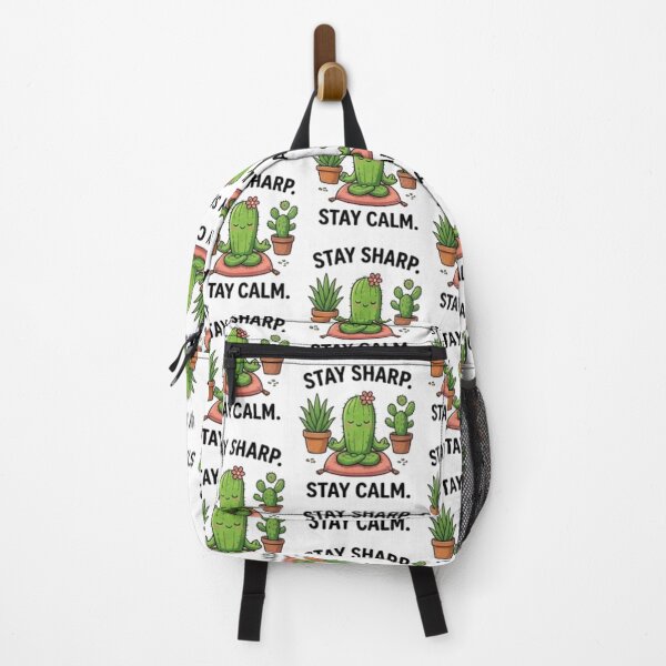 Item preview, Stay Sharp, Stay Calm – Funny Succulent Design designed and sold by Tipsy24.