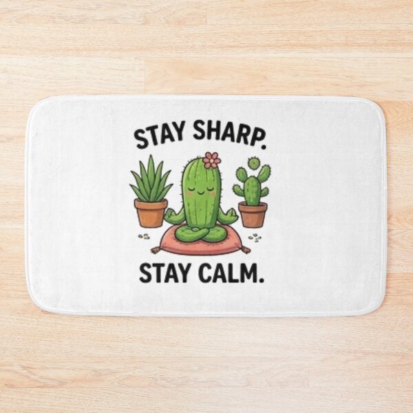 Item preview, Stay Sharp, Stay Calm – Funny Succulent Design designed and sold by Tipsy24.