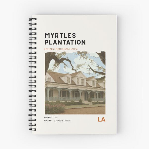 Item preview, Myrtles Plantation Midcentury Modern Travel Poster designed and sold by GhostlyWorld.