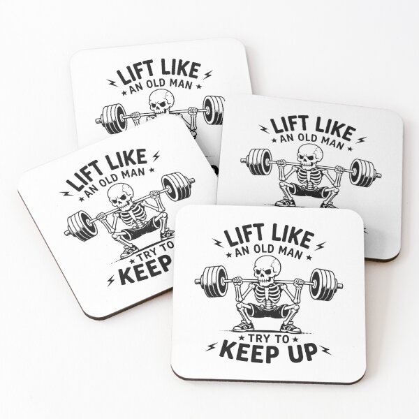 Item preview, Lift Like An Old Man Try To Keep Up - Skeleton Powerlifter designed and sold by gunaone-design.