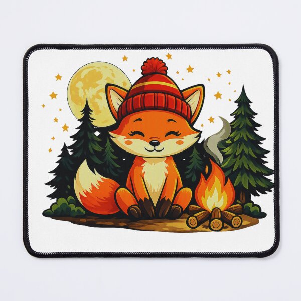 Item preview, Campfire Fox – Cozy Night Under the Stars designed and sold by GabeMountainArt.