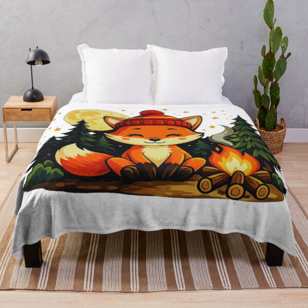Item preview, Campfire Fox – Cozy Night Under the Stars designed and sold by GabeMountainArt.