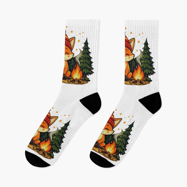 Item preview, Campfire Fox – Cozy Night Under the Stars designed and sold by GabeMountainArt.