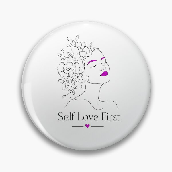 Item preview, Self Love First Minimalist Line Art Woman with Floral Hair designed and sold by crazyhome.