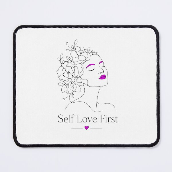 Item preview, Self Love First Minimalist Line Art Woman with Floral Hair designed and sold by crazyhome.