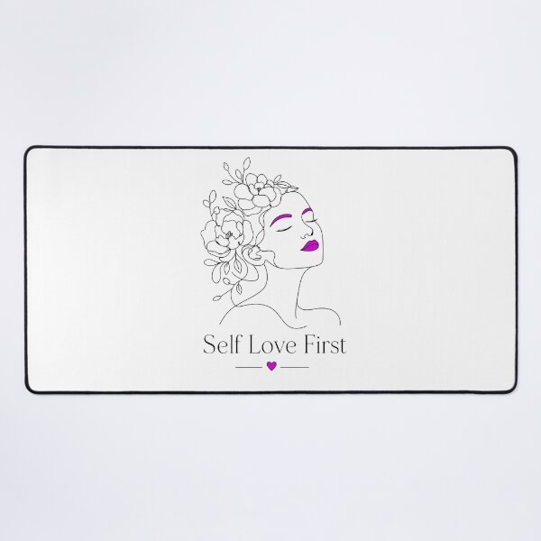 Item preview, Self Love First Minimalist Line Art Woman with Floral Hair designed and sold by crazyhome.