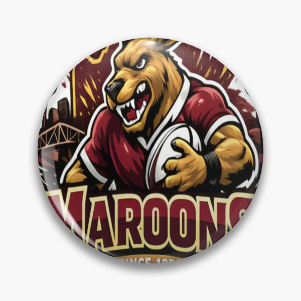 Item preview, Queensland Maroons Rugby League Mascot Vintage Graphic designed and sold by CatLovers Studio.