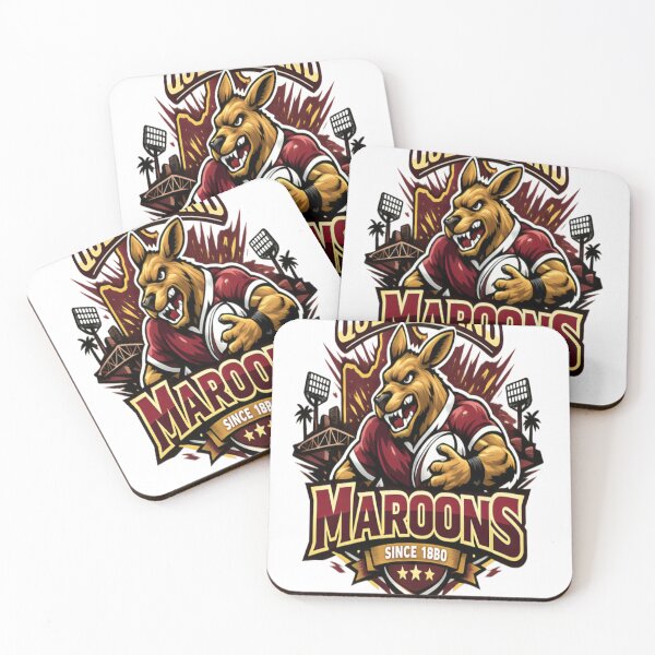 Item preview, Queensland Maroons Rugby League Mascot Vintage Graphic designed and sold by CatLovers Studio.