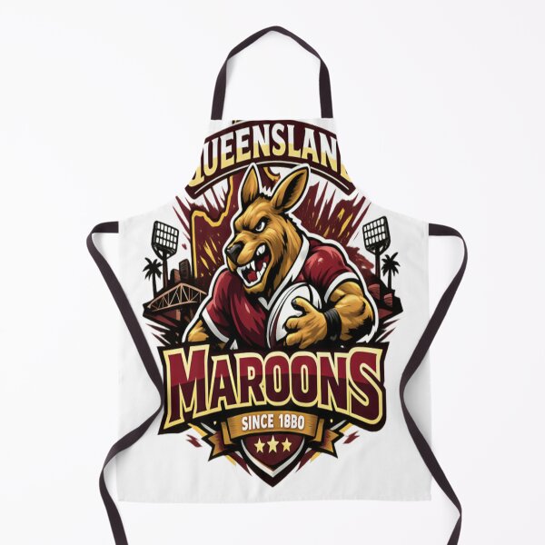 Item preview, Queensland Maroons Rugby League Mascot Vintage Graphic designed and sold by CatLovers Studio.