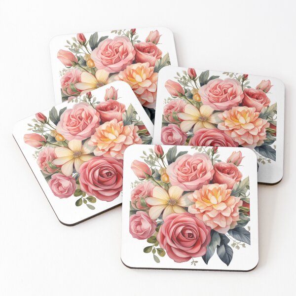 Item preview, vintage floral bouquet watercolor art designed and sold by introvertarts.