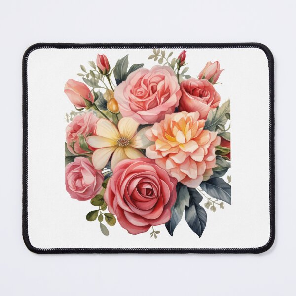 Item preview, vintage floral bouquet watercolor art designed and sold by introvertarts.