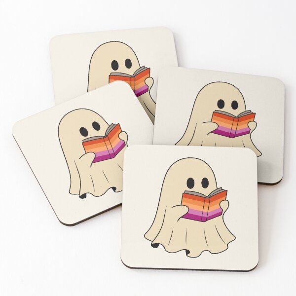 Item preview, Lesbian Halloween Ghost Reading Book designed and sold by Cannaxes Studio.