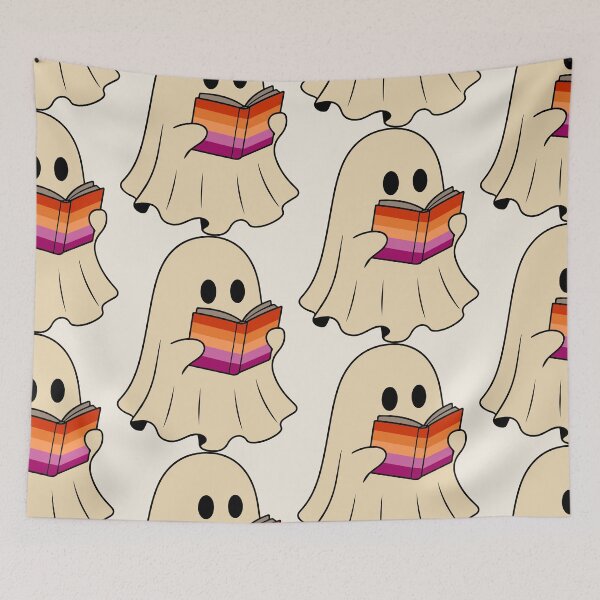 Item preview, Lesbian Halloween Ghost Reading Book designed and sold by Cannaxes Studio.