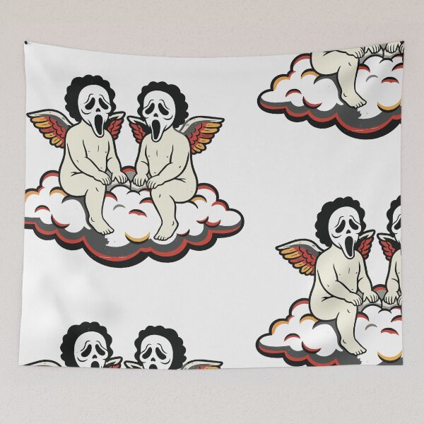 Item preview, Spooky Cherubs on a Cloud | Cute Gothic Angel Illustration | Creepy Cute Halloween Sticker, T-Shirt & Gift designed and sold by gothattic.