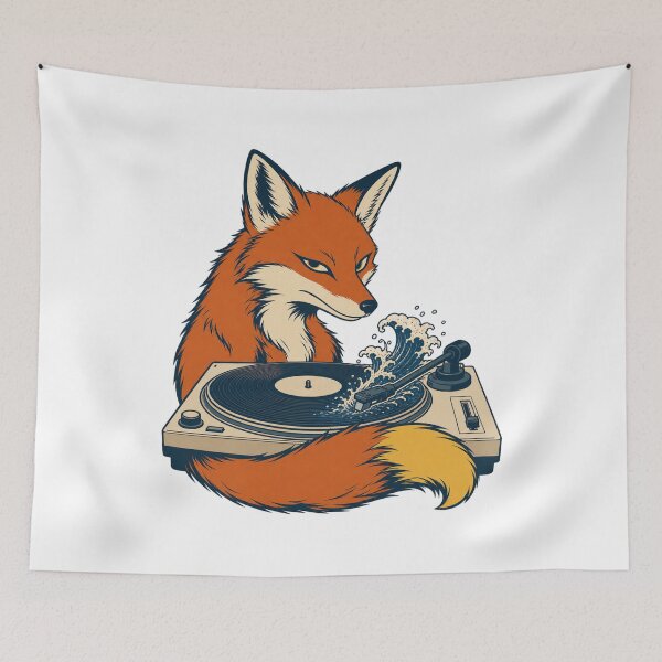 Item preview, Fox Trax Japanese Fox DJ Turntable designed and sold by MOSIDRIP™.