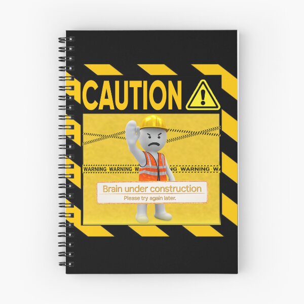 Item preview, Brain Under Construction | Funny Caution Sign Sticker & T-Shirt designed and sold by FuzzDrive.