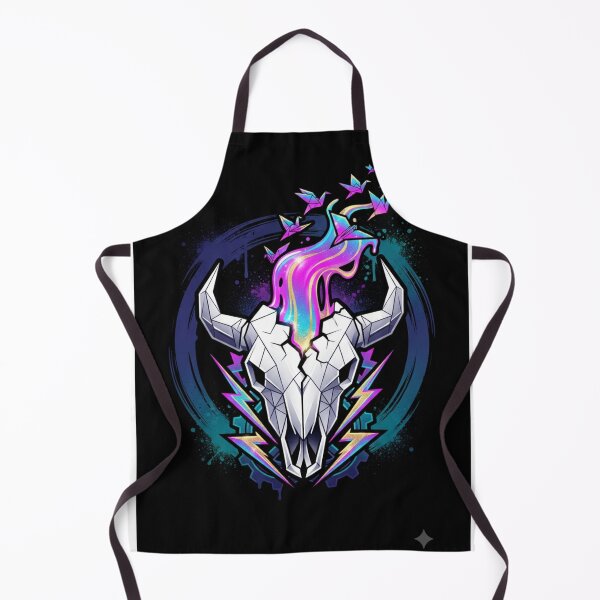 Item preview, Neon Flame Bull Skull designed and sold by Realproplyai.