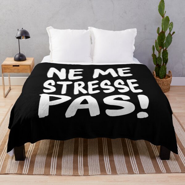 Item preview, Take it Easy Funny French Quote - Ne Me Stresse Pas designed and sold by AntiqueImages.