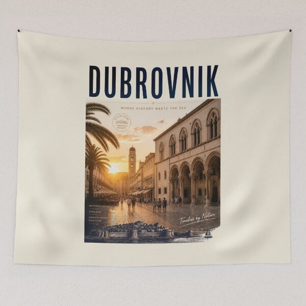 Item preview, Vintage Dubrovnik - Croatia Poster designed and sold by GoodOldVintage.