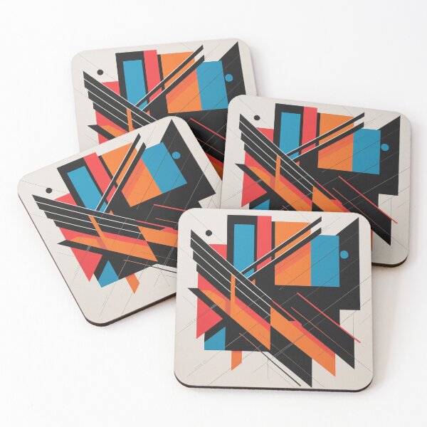 Item preview, Abstract Geometric Constructivist Art | Bauhaus Modern Shapes | Bold Color Architectural Design designed and sold by semenol.