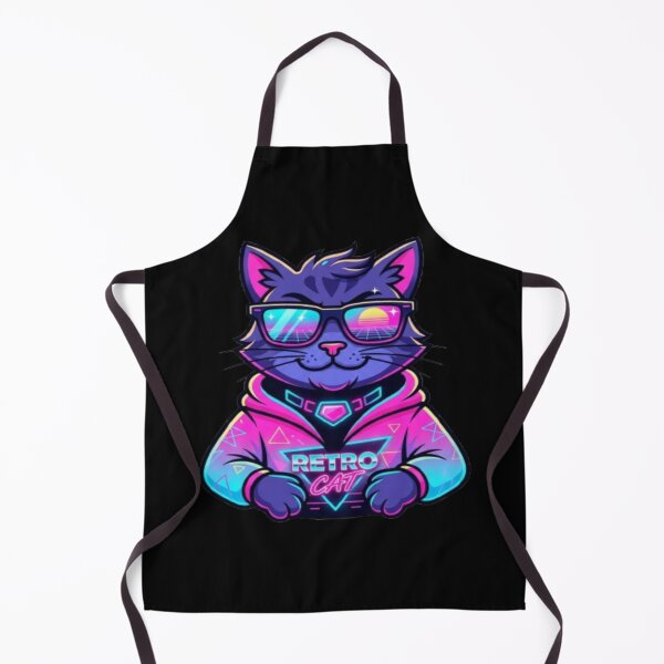Item preview, Retro Synthwave Cat with Neon Sunglasses Art designed and sold by DailySparks.