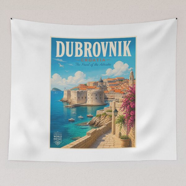 Item preview, Vintage Dubrovnik - Croatia Poster designed and sold by GoodOldVintage.