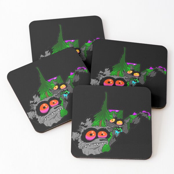 Item preview, West Virginia Trash Panda Sticker | Crazy Raccoon State Outline Art designed and sold by Let There Be Art Studio.