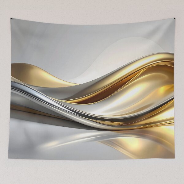 Item preview, Abstract Liquid Chrome Metal Wave Sculpture designed and sold by BetweenForms.