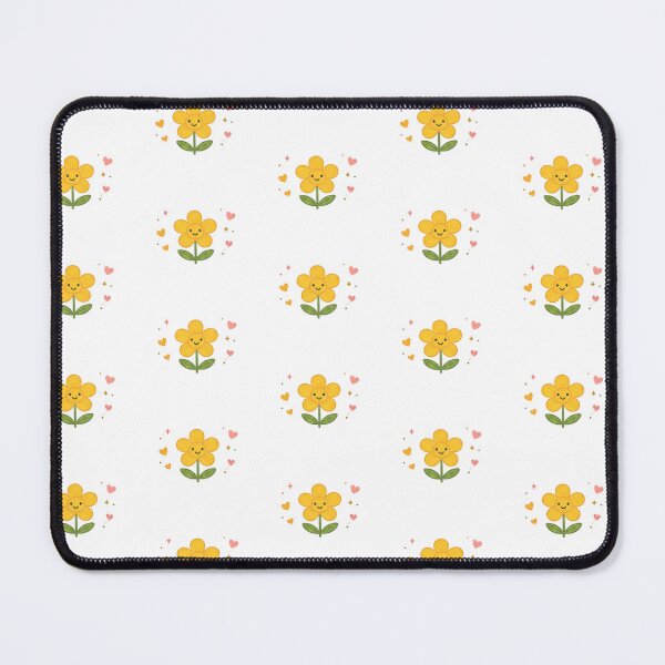 Item preview, Cute Kawaii Yellow Flower Smiling Daisy Sparkles Hearts Aesthetic designed and sold by Rehnair.