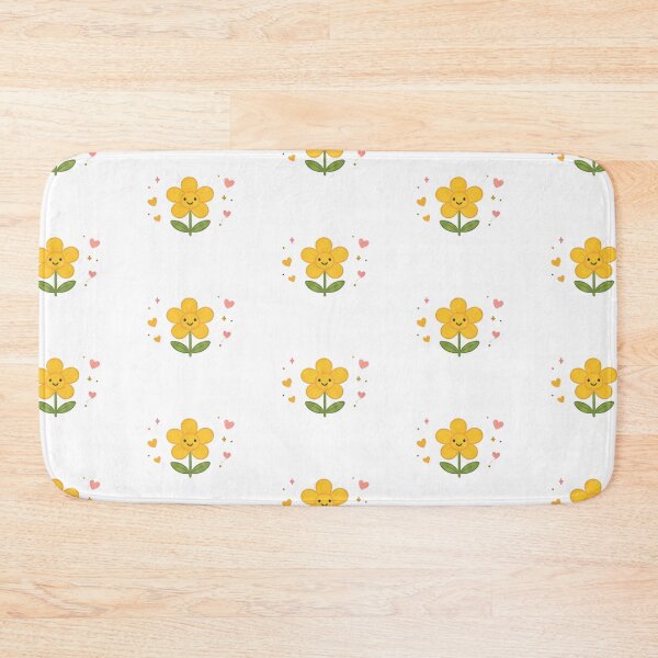 Item preview, Cute Kawaii Yellow Flower Smiling Daisy Sparkles Hearts Aesthetic designed and sold by Rehnair.