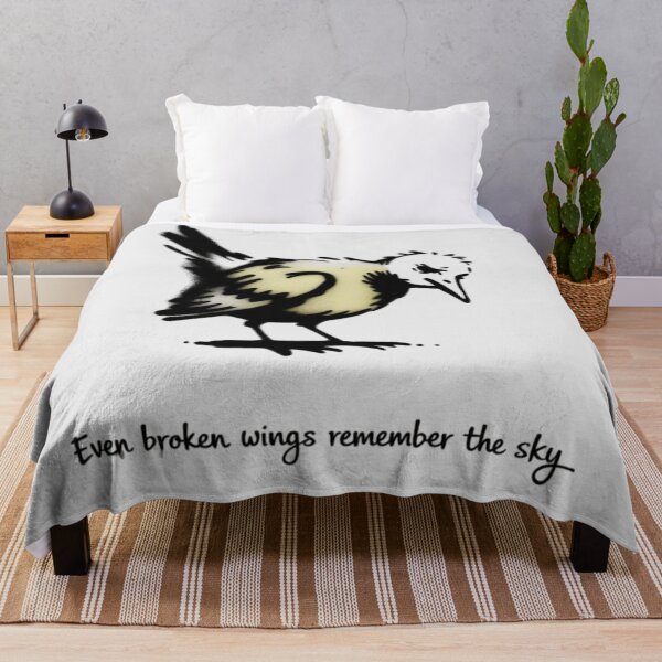 Item preview, Banksy - even broken wings remember the sky designed and sold by 123ks.