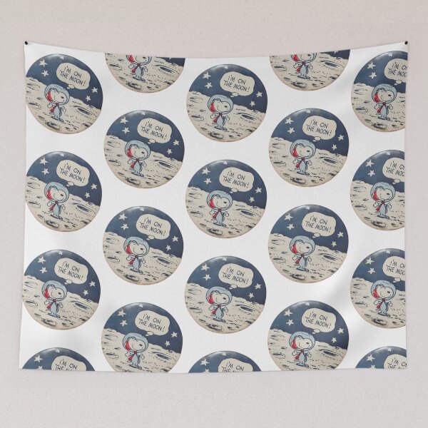 Item preview, Snoopy On The Moon designed and sold by glendahabi.