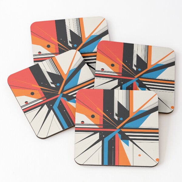 Item preview, Modern Bauhaus Geometric Abstract | Constructivist Lines & Bold Color Pattern designed and sold by semenol.