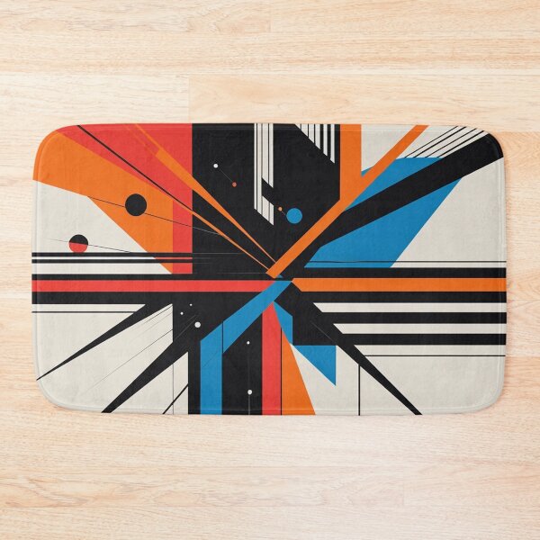 Item preview, Modern Bauhaus Geometric Abstract | Constructivist Lines & Bold Color Pattern designed and sold by semenol.
