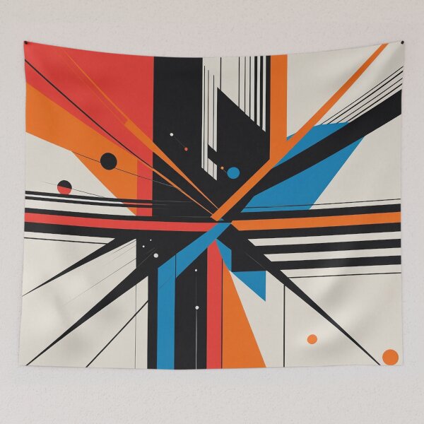Item preview, Modern Bauhaus Geometric Abstract | Constructivist Lines & Bold Color Pattern designed and sold by semenol.