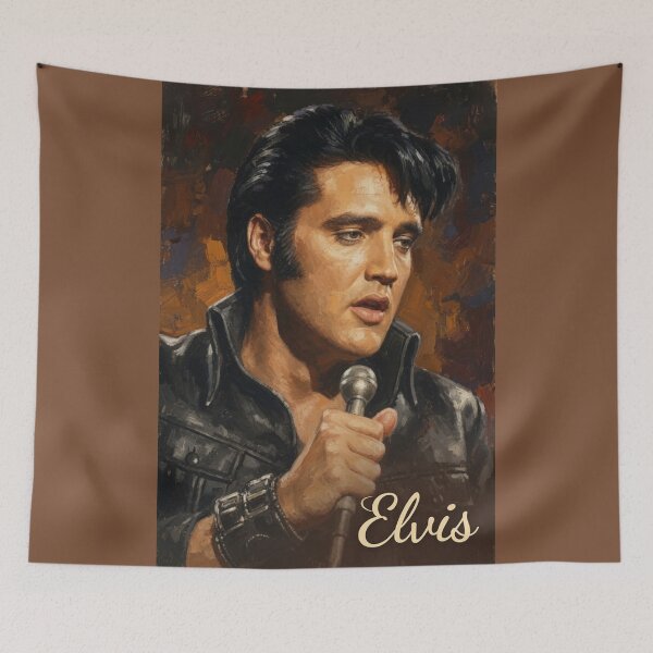 Item preview, Elvis Presley '68 Comeback Vintage Portrait Art designed and sold by ElvisVintagePosters.