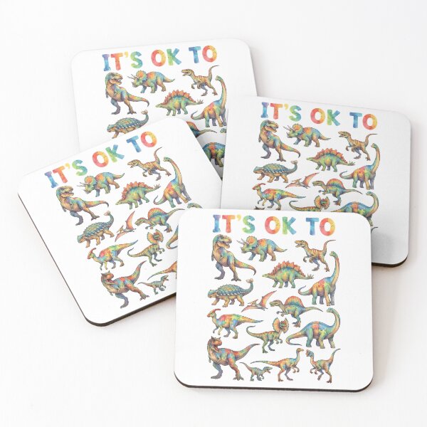 Item preview, Its Ok To Be Different Autism Dinosaur Awareness Quote designed and sold by bondsjeffreyss.