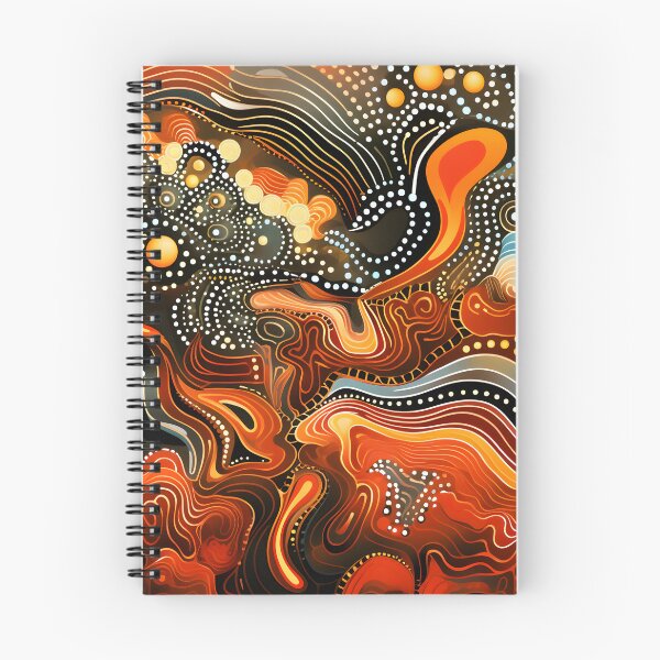 Item preview, Aboriginal Glowing Earth Dot Painting Warm Abstract Pattern designed and sold by GrinGalore.