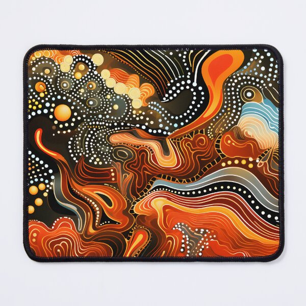 Item preview, Aboriginal Glowing Earth Dot Painting Warm Abstract Pattern designed and sold by GrinGalore.